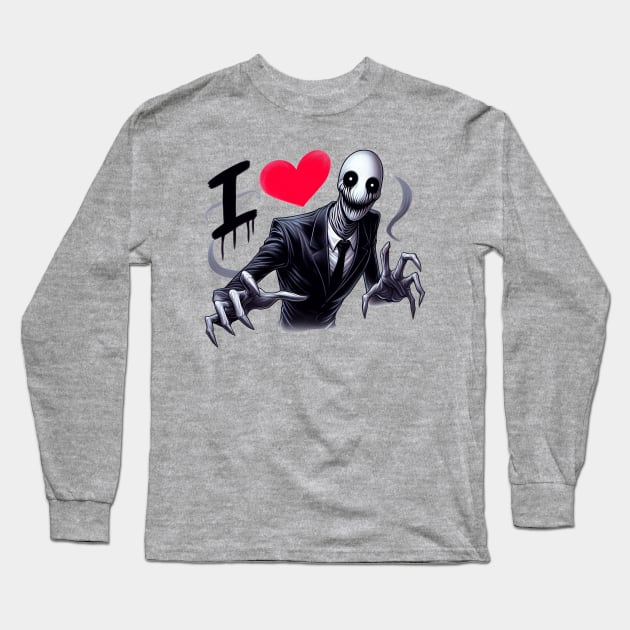 I Heart Slenderman Long Sleeve T-Shirt by TeeTrendz